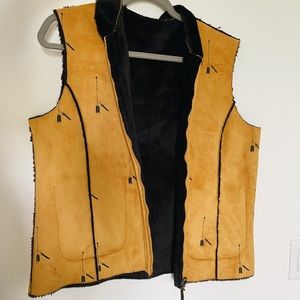 Montana Co Reversible Fur/Suede Vest Vintage